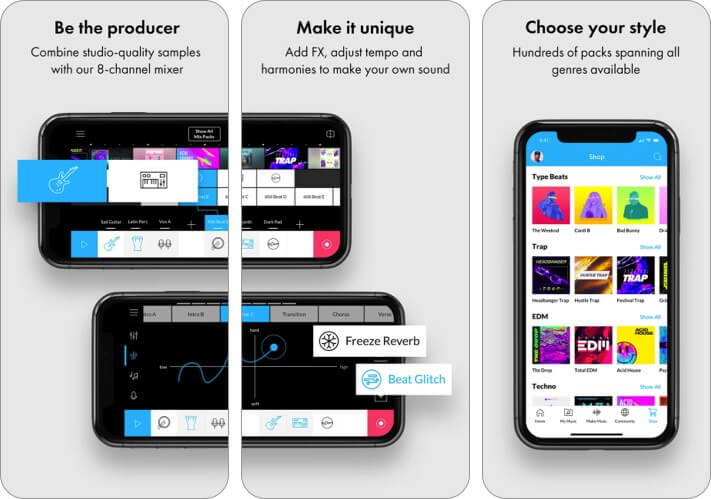 Music Maker JAM iPhone and iPad Music Editor App Screenshot