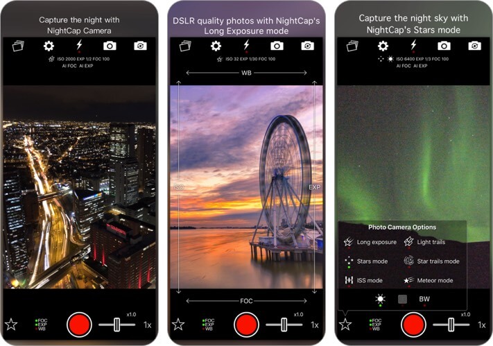 nightcap camera iphone and ipad app screenshot
