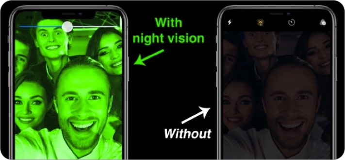 nightvision night camera iphone and ipad app screenshot