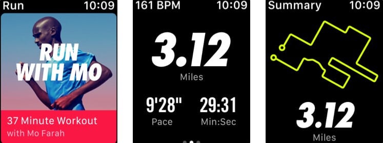 Nike Run Club Apple Watch App Screenshot