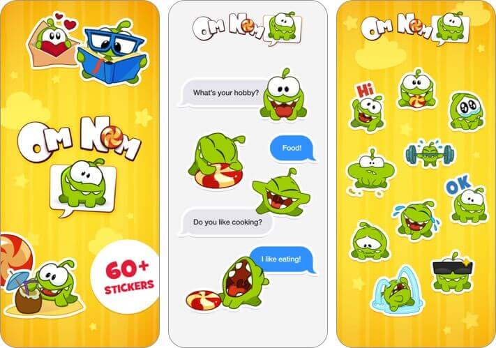 Om Nom Stickers for iPhone and iPad