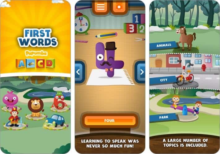 papumba first words for baby and toddlers iphone and ipad app screenshot