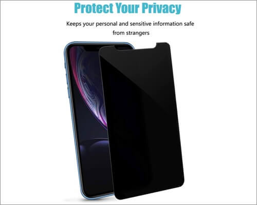 pehael iphone xr privacy screen protector