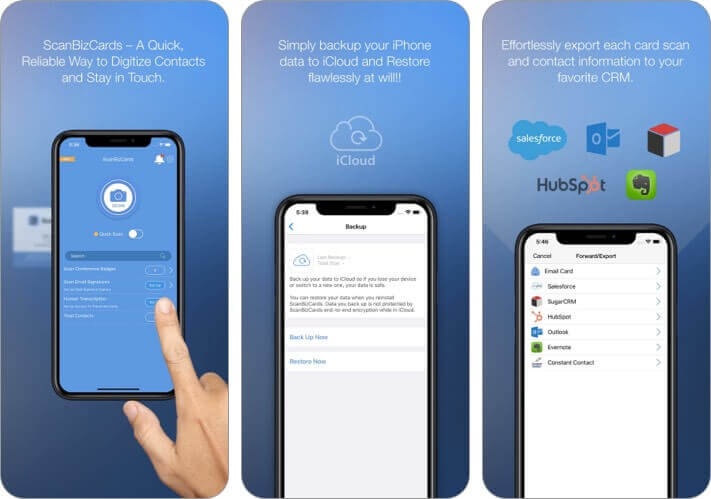 scanbizcards iPhone and iPad App Screenshot