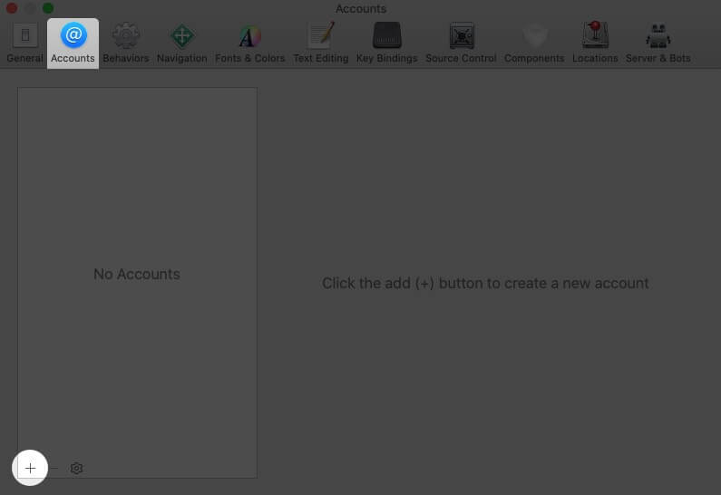select accounts tab and click on plus in xcode preferences on mac