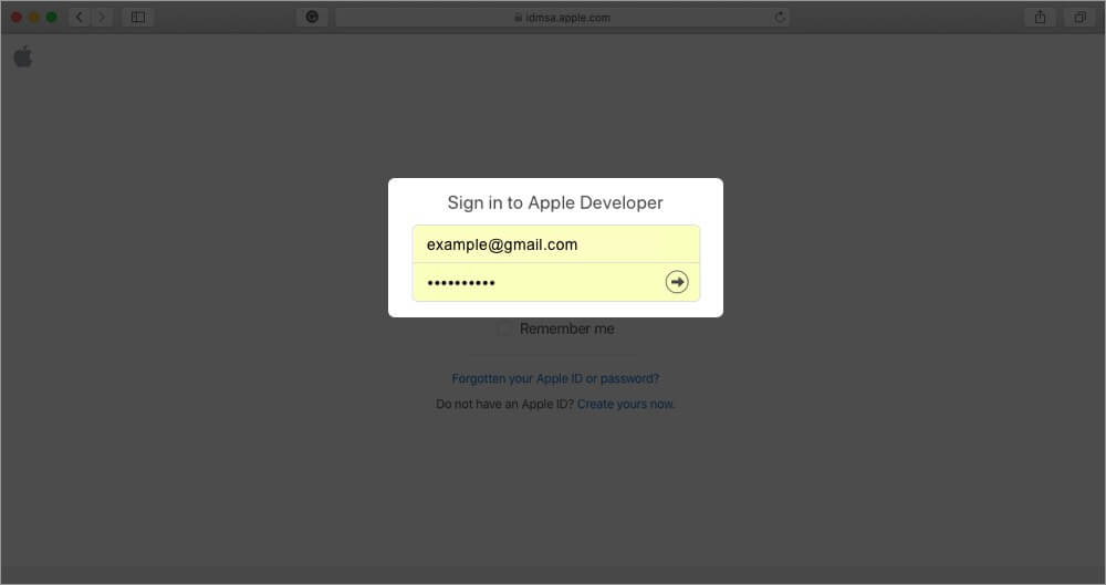 sign in to your apple id