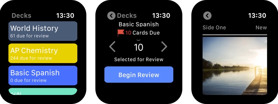 Smartcards Spaced Repetition Apple Watch App Screenshot