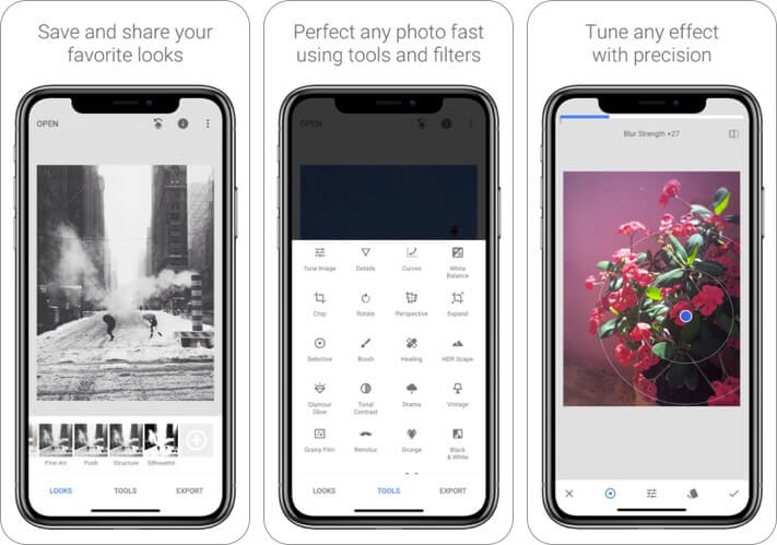 snapseed iphone and ipad photo editing app screenshot