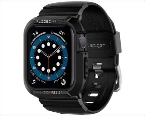 spigen rugged armor pro case for apple watch series 6 5 4 and se