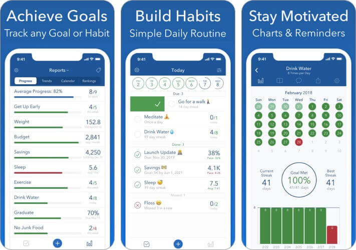 strides goal habit tracker iPhone and iPad App Screenshot
