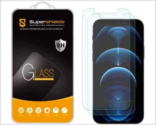 SuperShieldz Tempered Glass Screen Protector iPhone 12 and 12 Pro