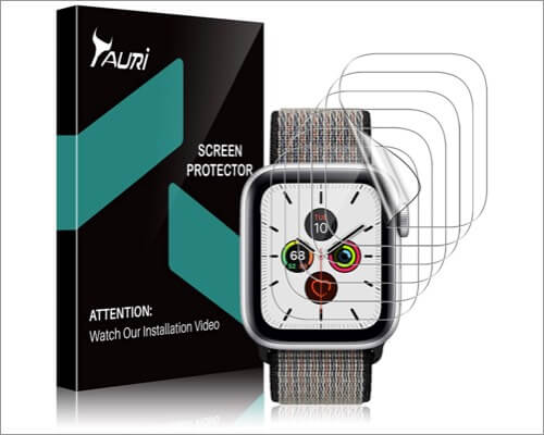 tauri scratch-resistant screen protector for apple watch series 6 and 5
