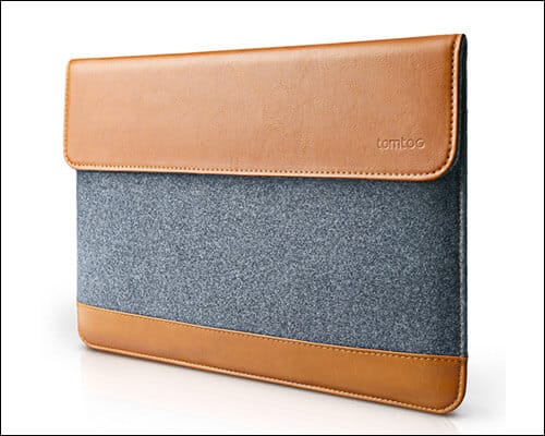 tomtoc 12.9 inch iPad Pro Leather Sleeve Case