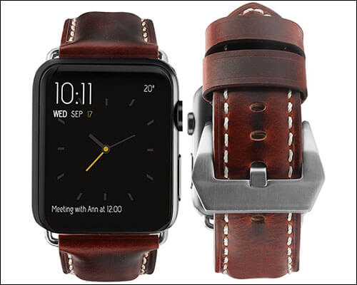 top4cus Leather Band for Apple Watch Series 2