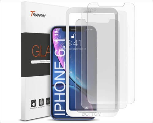 trianium tempered glass screen protector for iphone xr