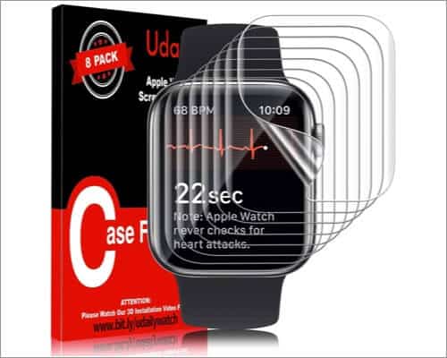 udaily hd clear screen protector for apple watch series 6 and 5