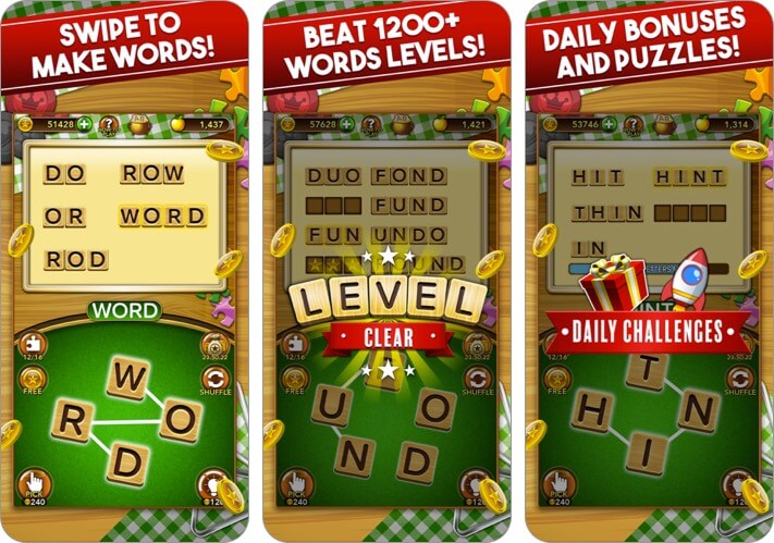Word collect iphone and ipad game screenshot Word Collect iPhone and iPad Game Screenshot
