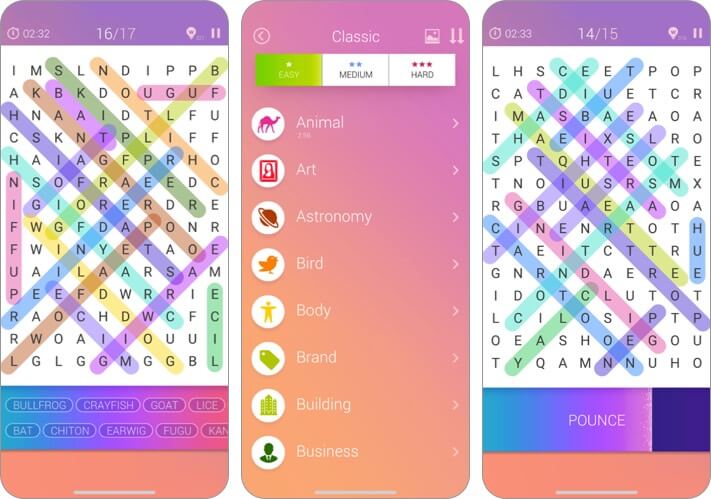 Word Search Pro iPhone and iPad Game Screenshot