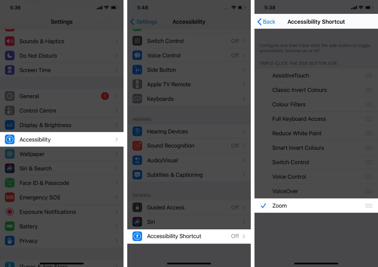 Enable Accessibility Shortcut for ultra-low brightness on iPhone