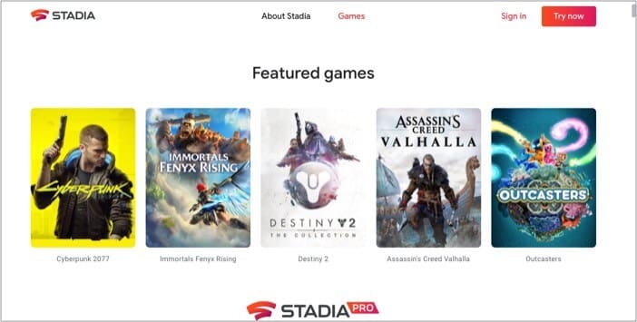Google Stadia to play PC games on Mac