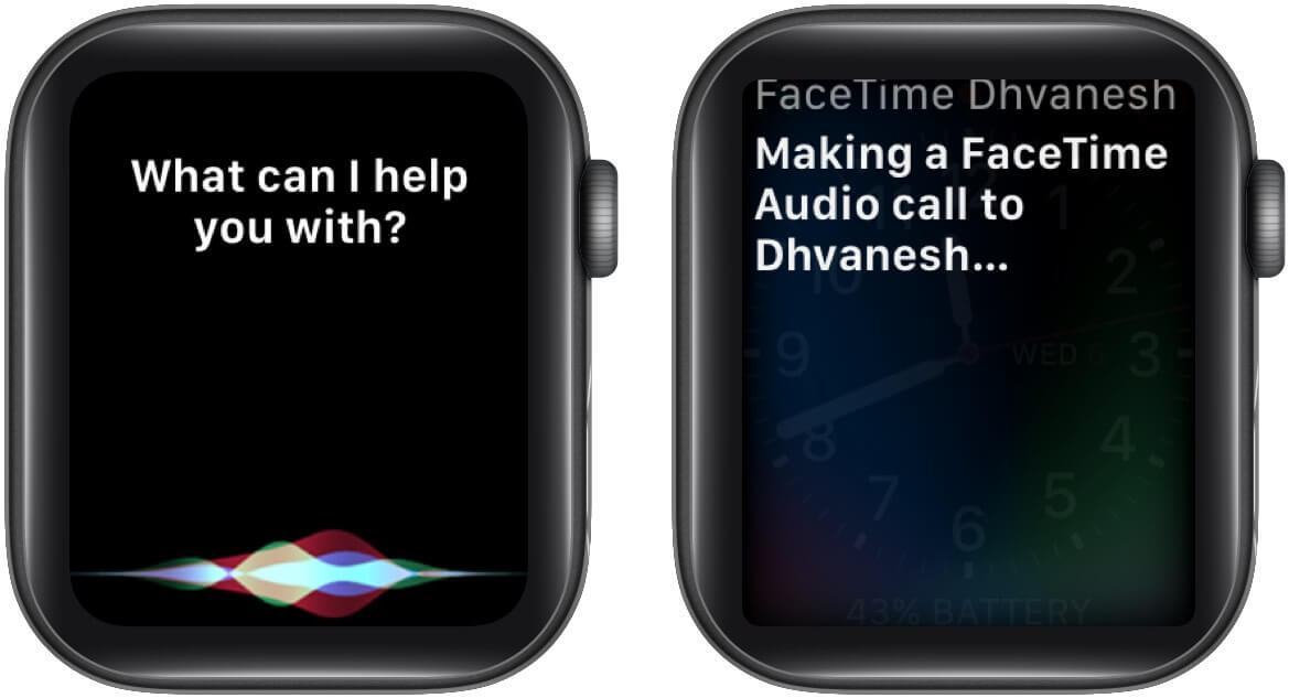Make a FaceTime call with Siri on your Apple Watch