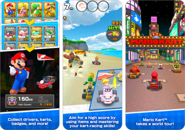 Mario kart tour gaming app for iphone and ipad