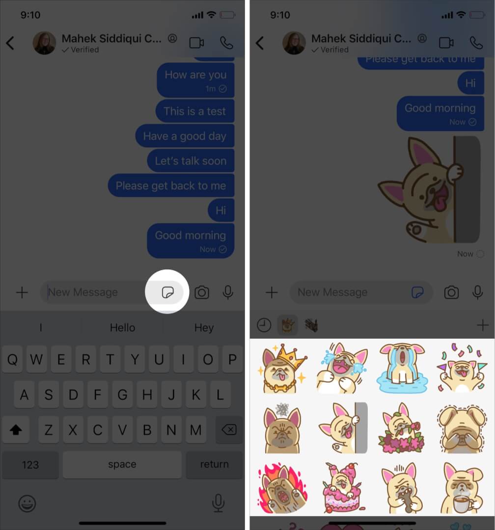 Use sticker in Signal on your iPhone and iPad