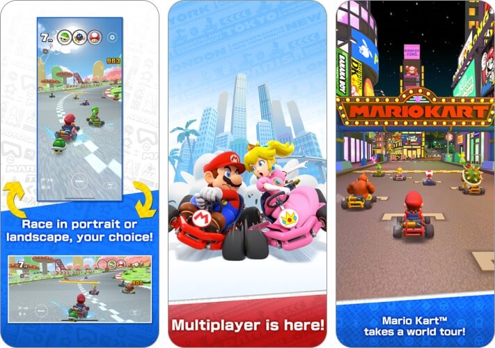 Mario Kart racing game for iphone and ipad