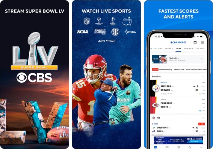 CBS Sports App Scores, News iPhone and iPad App Screenshot