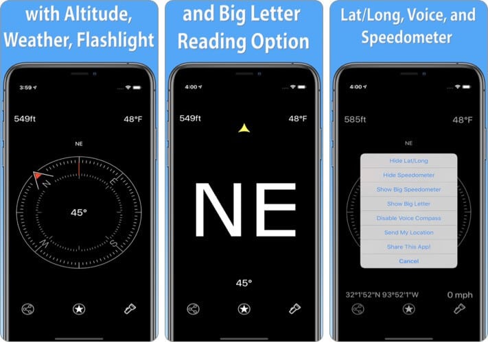 Compass astrophotography iPhone app screenshot
