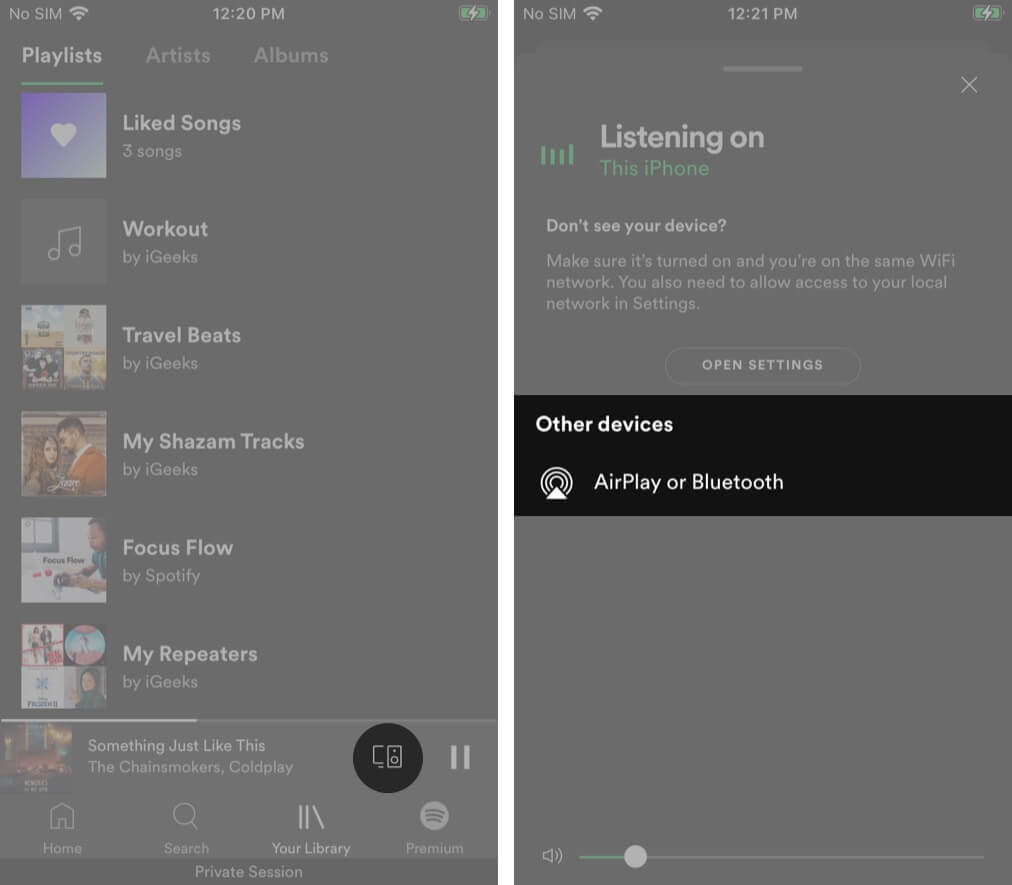 Connect to speakers in Spotify on iPhone
