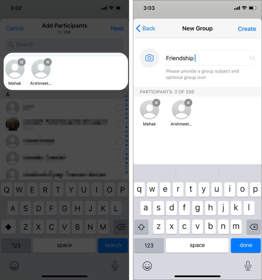 Create a group to message someone who has blocked you