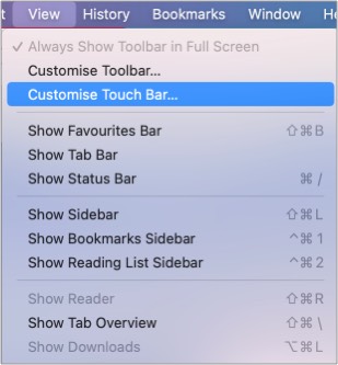 Customize Touch Bar for the particular apps