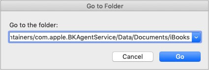 Введите код, чтобы найти расположение библиотеки iBooks на Mac