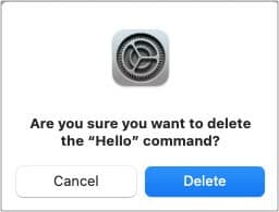 Hit Delete when prompted on Mac