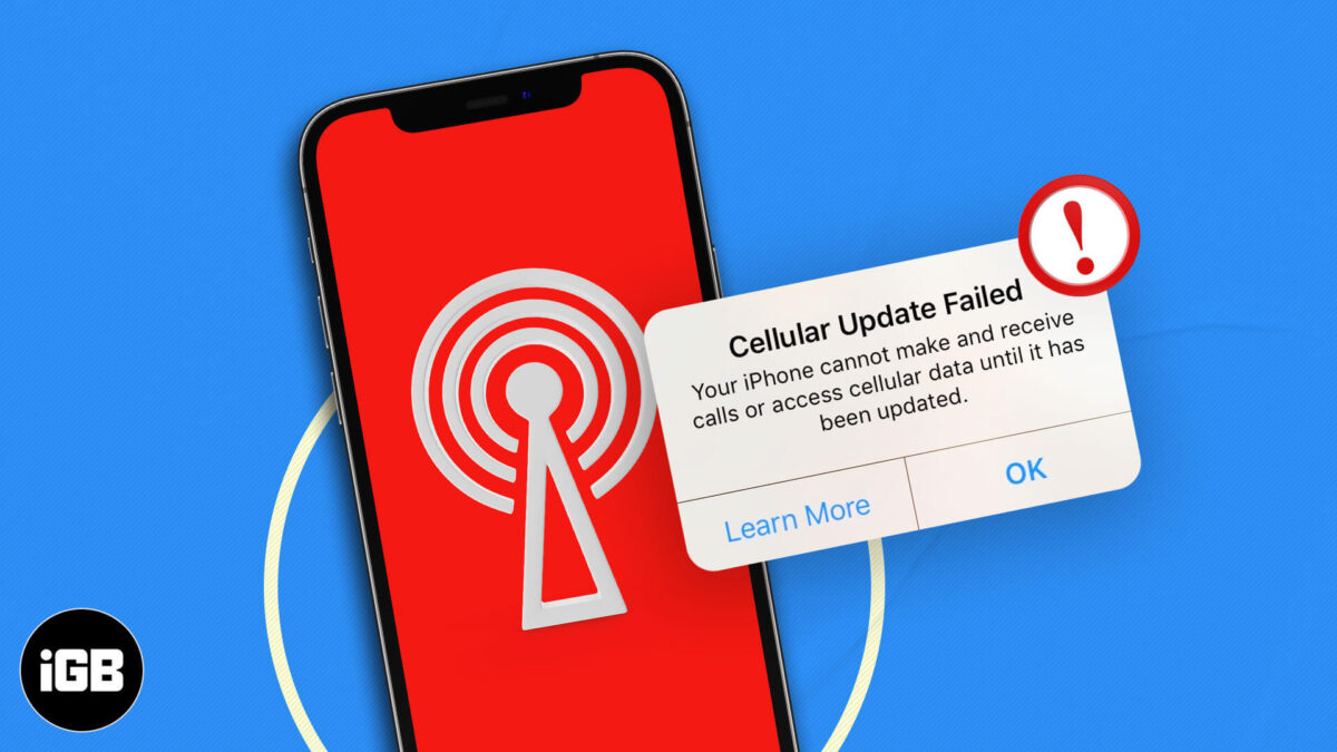 Quick ways to fix iphone cellular update failed