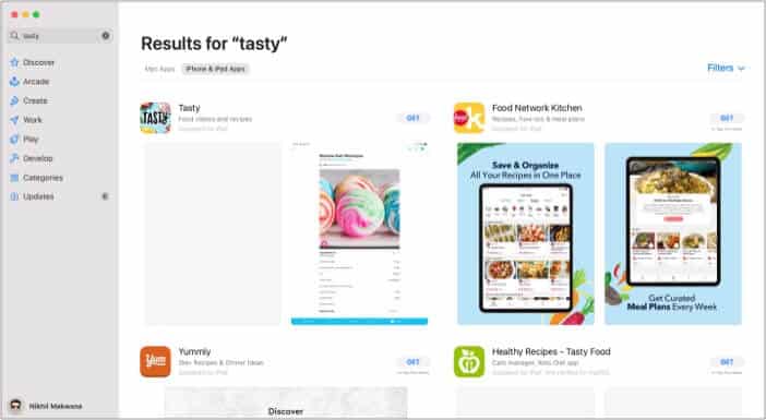 Search app on your m1 mac app store directly and download desired app Search app on your M1 Mac App Store directly and download desired app