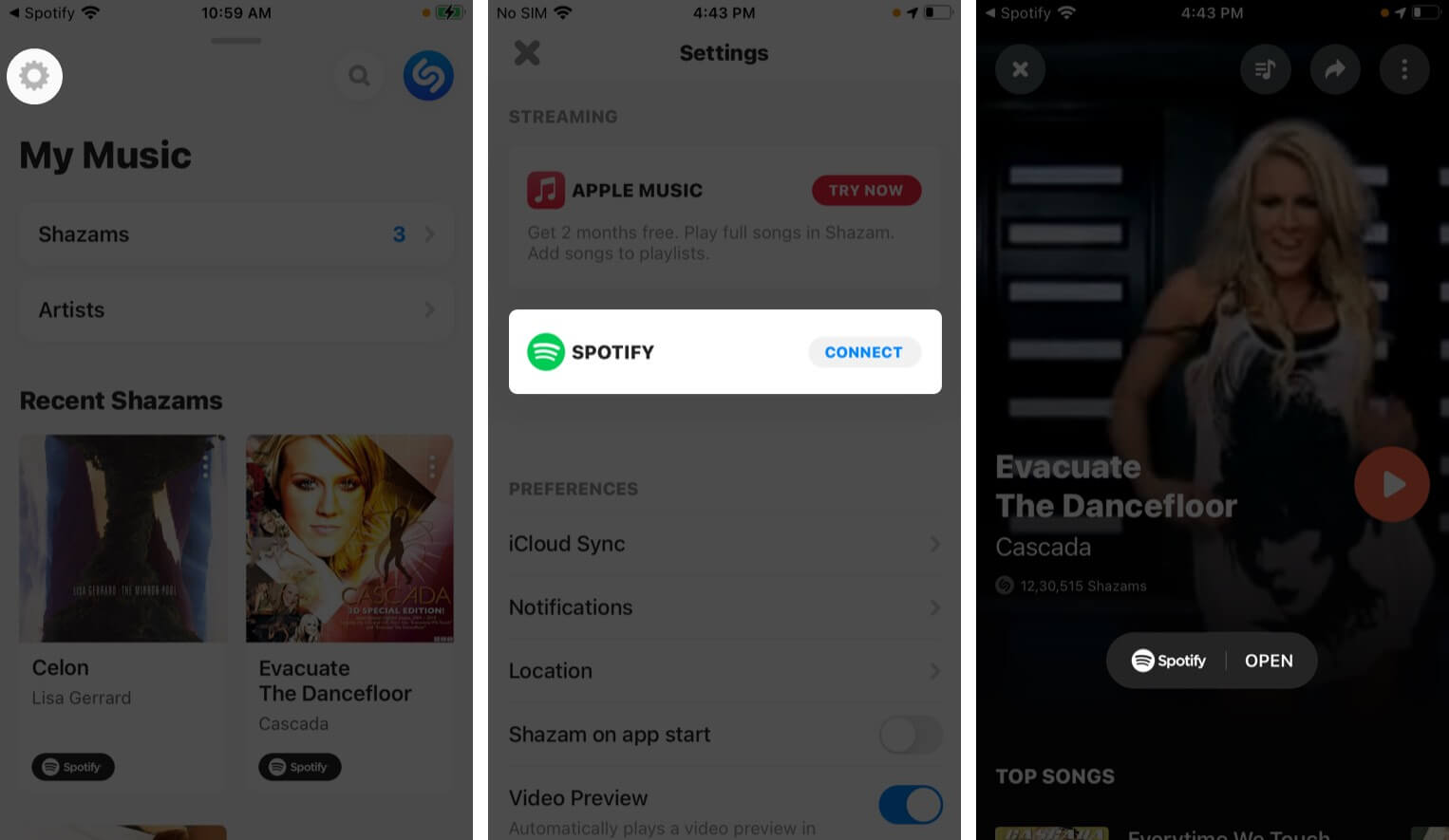 Sync Shazam with Spotify on iPhone
