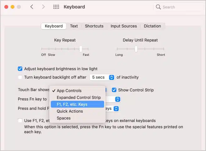 Touch Bar nepoužívejte k ničemu kromě funkční klávesy