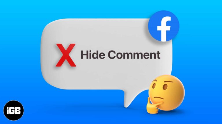 How to hide a comment on Facebook