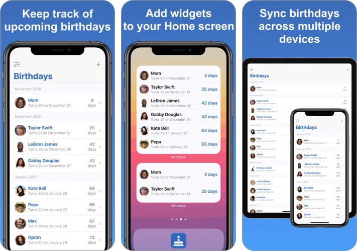 Birthday reminder countdown iphone app