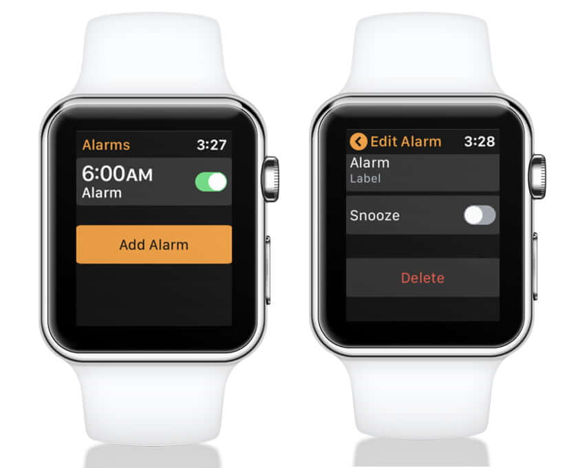 Delete Alarm on Apple Watch