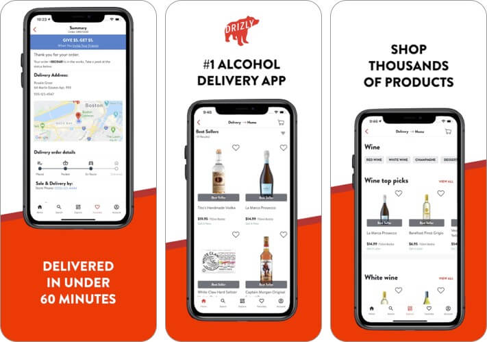 Drizly best wine apps for iPhone screenshot