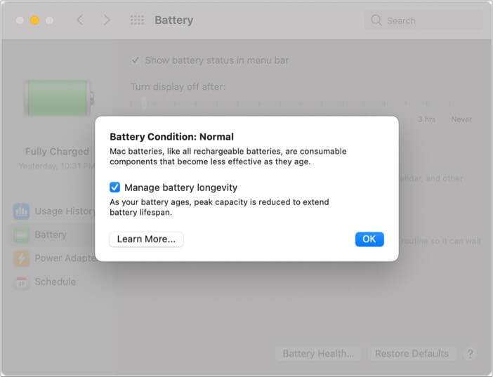 Enable battery health management on m1 mac 1 Enable Battery Health Management on M1 Mac