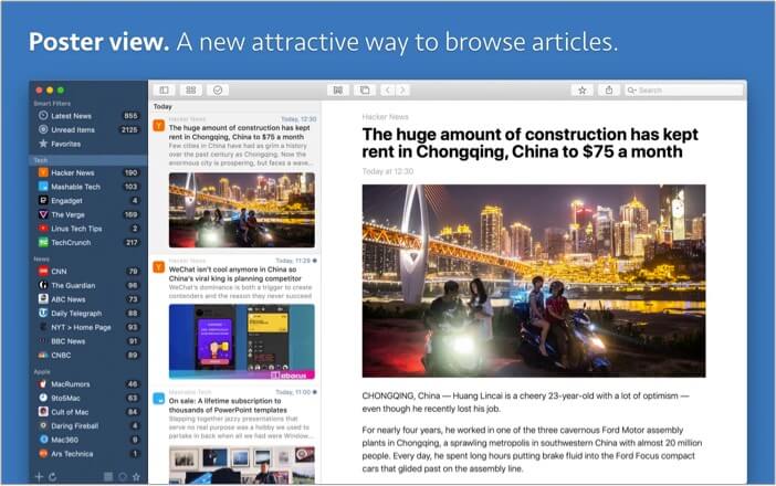 News Explorer best RSS feed reader app for Mac