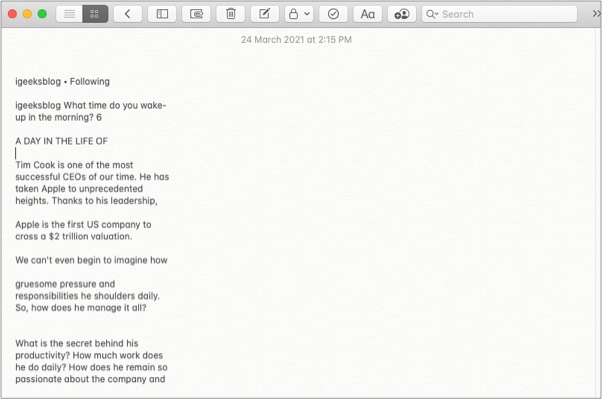 Open any text editor and press CMD+V to paste text using TextSniper Mac app