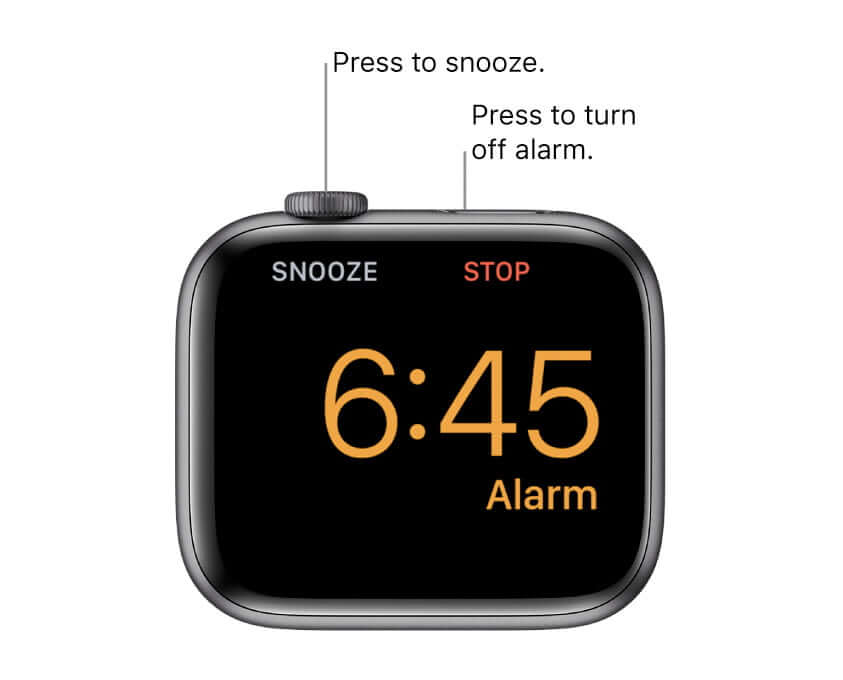 To turn off the alarm or snooze in the Nightstand Mode