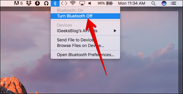 Turn Off Bluetooth on Mac