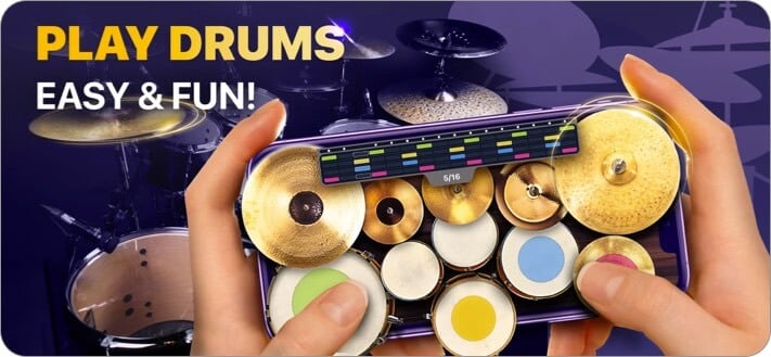 Best iPhone and iPad apps to learn music 2024 go drums learning app screenshot