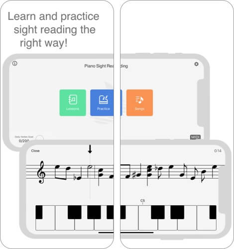 Best iPhone and iPad apps to learn music 2024 notes sight reading music learning app screenshot